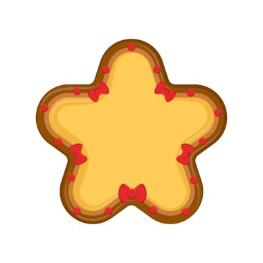 İzole Noel yıldız kurabiye