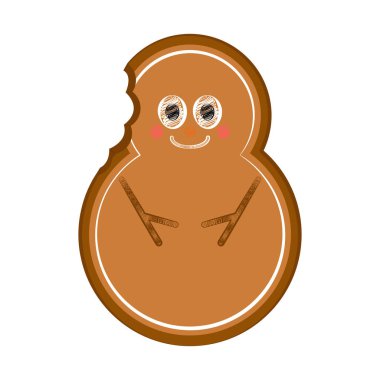 Mutlu ısırıldı kardan adam kurabiye