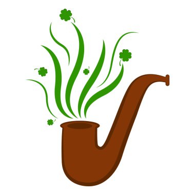 Tütün boru duman ve yonca ile