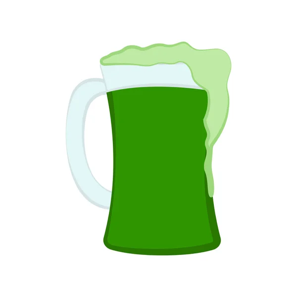 Green beer glass — Stock Vector