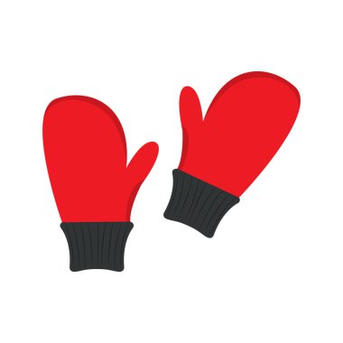 İzole yün eldiven. Kış giysileri