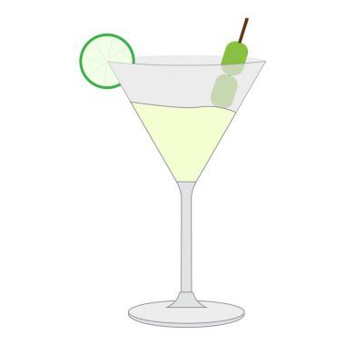 İzole tropikal kokteyl