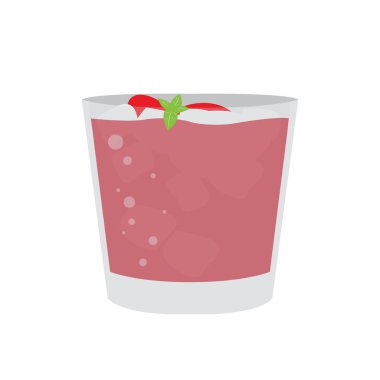 İzole tropikal kokteyl