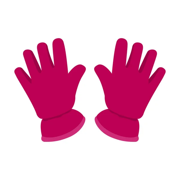 Guantes de lana aislados. Ropa de invierno — Vector de stock