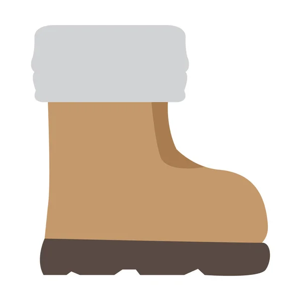 Izolované kožené boty. Zimní oblečení — Stockový vektor