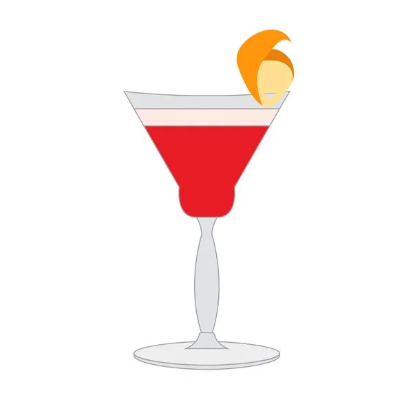 Isolerad tropisk cocktail — Stock vektor
