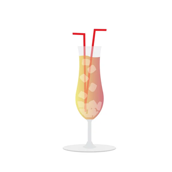 Isolierter tropischer Cocktail — Stockvektor