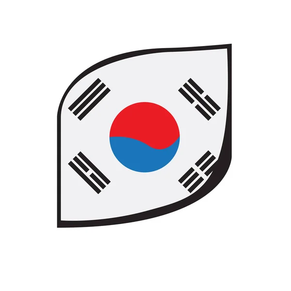 Bandera de Corea del Sur — Vector de stock