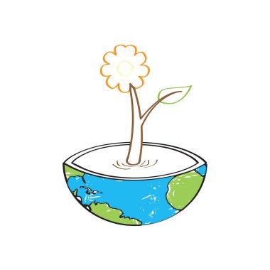 Dünya kavramsal görüntü gün