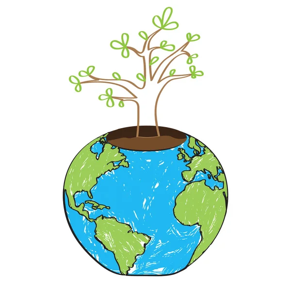 Earth day conceptual image — Stock Vector