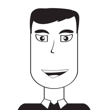 Yalıtılmış bir adam avatar silueti