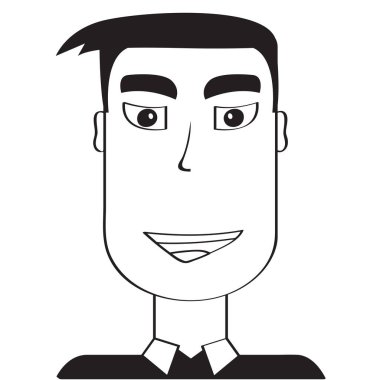 Yalıtılmış bir adam avatar silueti