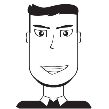 Yalıtılmış bir adam avatar silueti