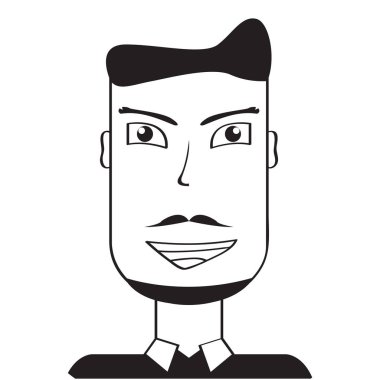 Yalıtılmış bir adam avatar silueti