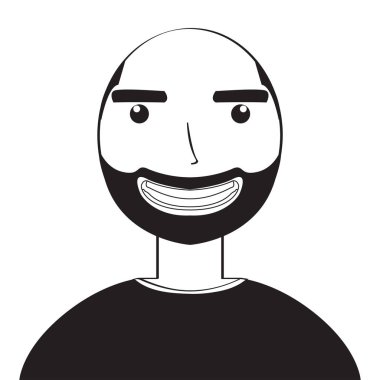 Yalıtılmış bir adam avatar silueti