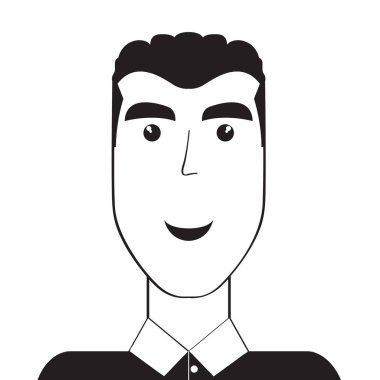 Yalıtılmış bir adam avatar silueti