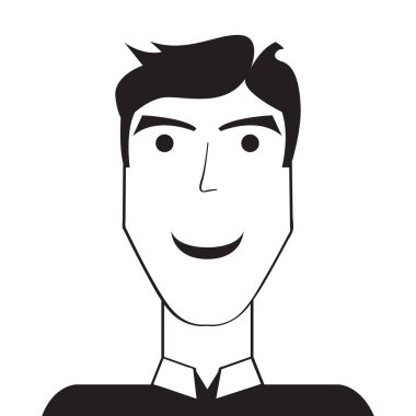 Yalıtılmış bir adam avatar silueti