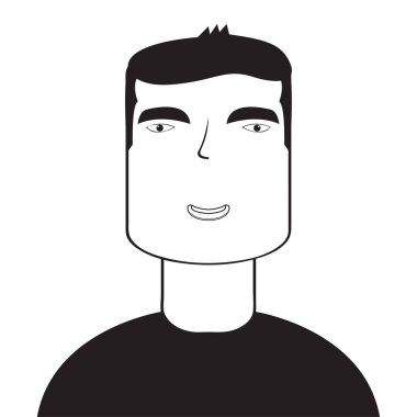 Yalıtılmış bir adam avatar silueti