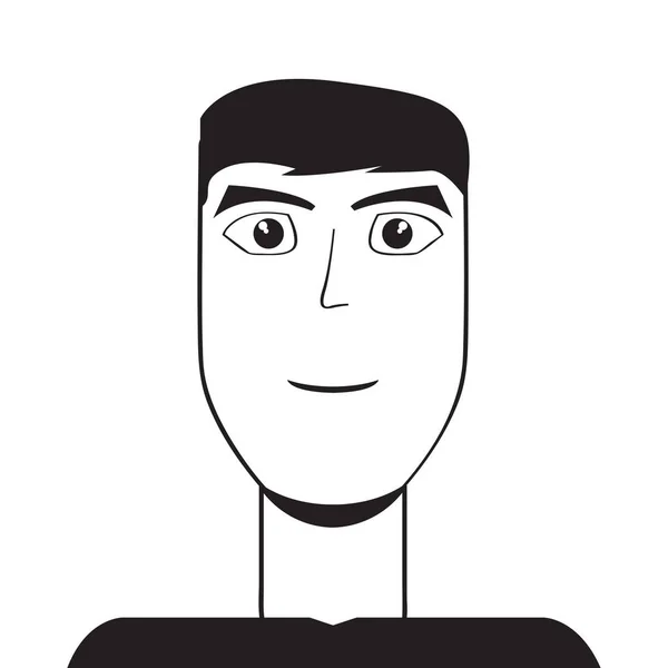 Geïsoleerde silhouet van een man-avatar — Stockvector