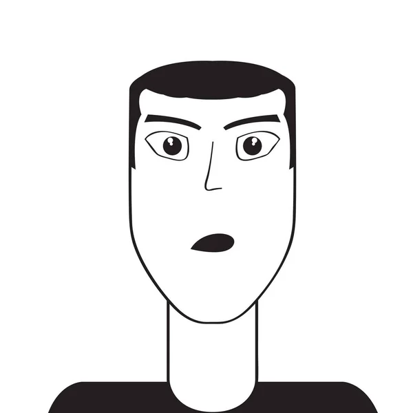 Izolované siluetu člověka avatar — Stockový vektor