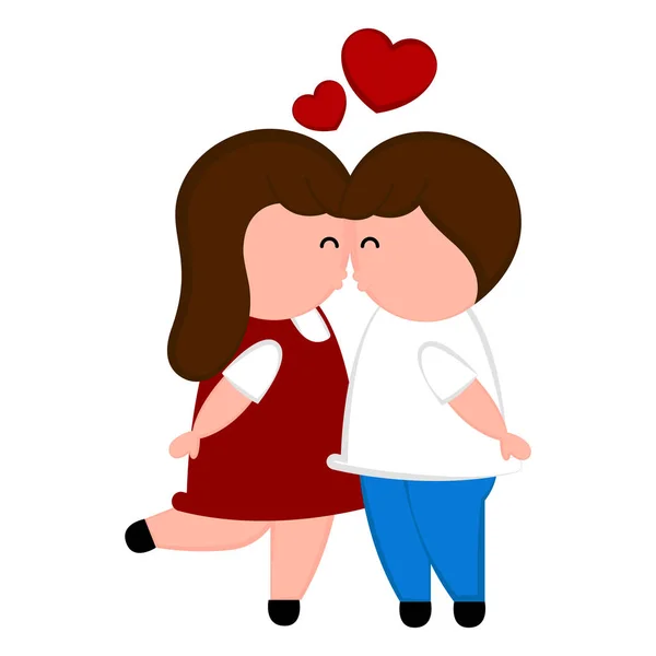 カップルのキス画像 — ストックベクタ