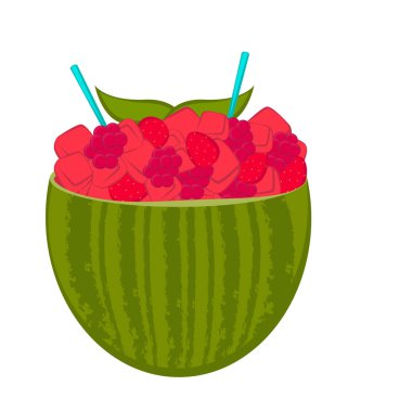 İzole karpuz kokteyl