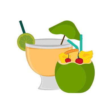 Hindistan cevizi kokteyl görüntü