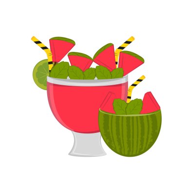 İzole karpuz kokteyl