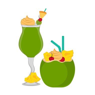 Hindistan cevizi kokteyl görüntü