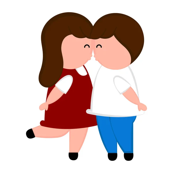 Pareja besar imagen — Vector de stock