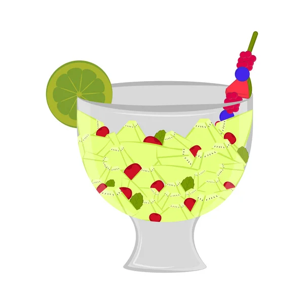 Fruktcocktail i et glass – stockvektor