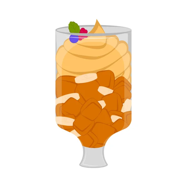 Cocktail di frutta in un bicchiere — Vettoriale Stock