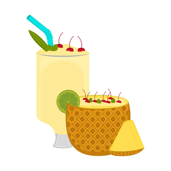 Pina colada cocktail — Stock vektor