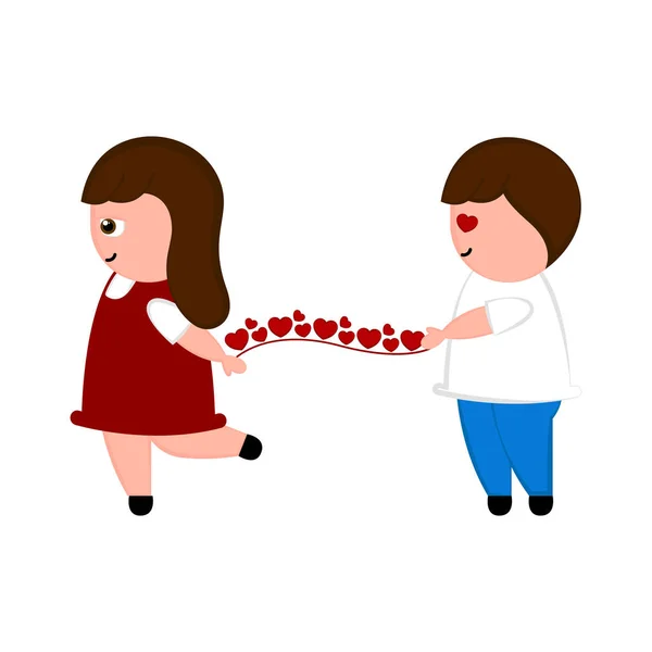 Isolated couple in love Royalty Free Stock Illustrations