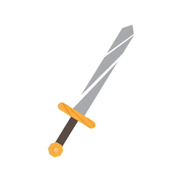 Ізольований піксельний значок меча — стоковий вектор