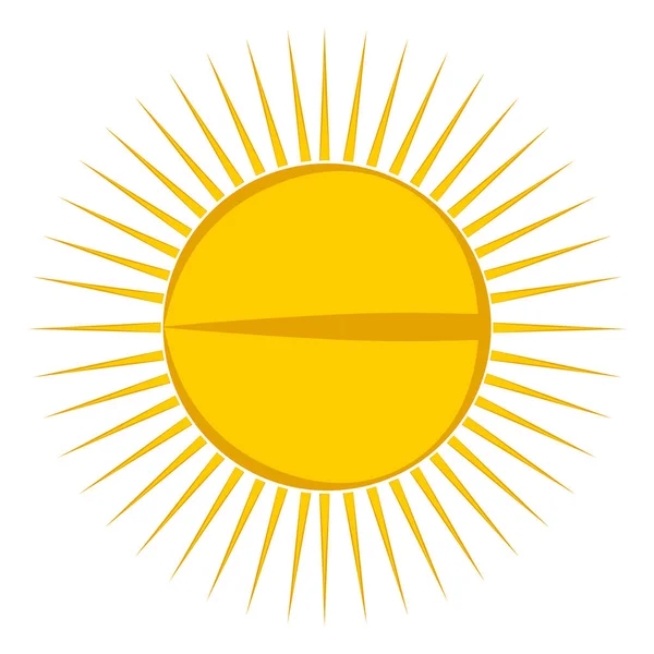 Icono de sol aislado — Vector de stock