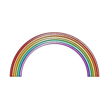 Gökkuşağı renkli ikon kroki