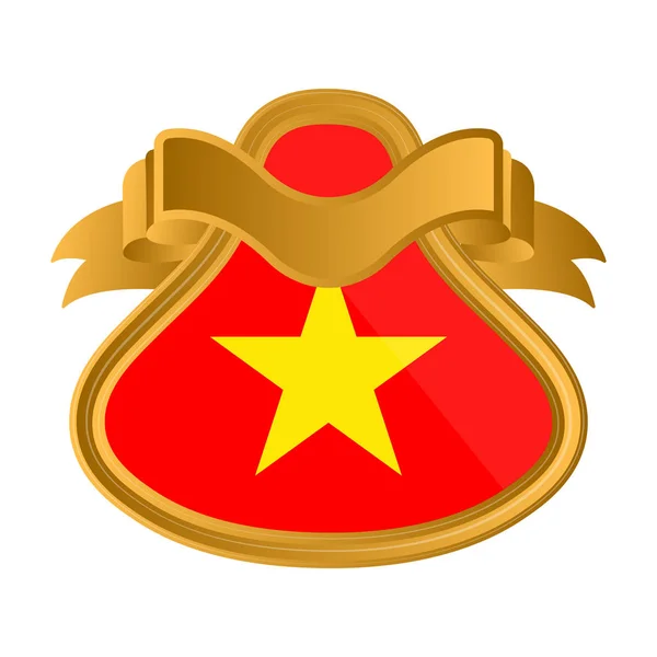Vlag van vietnam — Stockvector