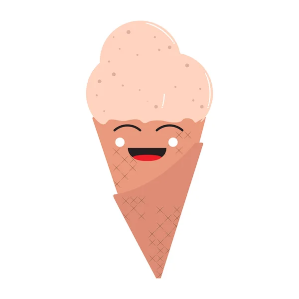 快乐的冰淇淋筒 — 图库矢量图片