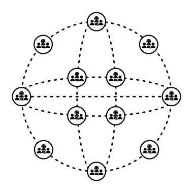 İzole sosyal ağ simgesini