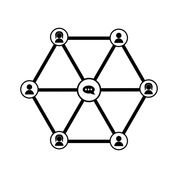 Изолированная икона социальной сети — стоковый вектор