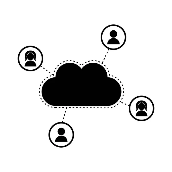 Isolato icona del social network — Vettoriale Stock