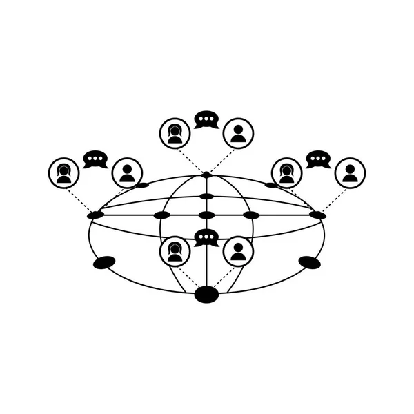 Ikone des sozialen Netzwerks — Stockvektor