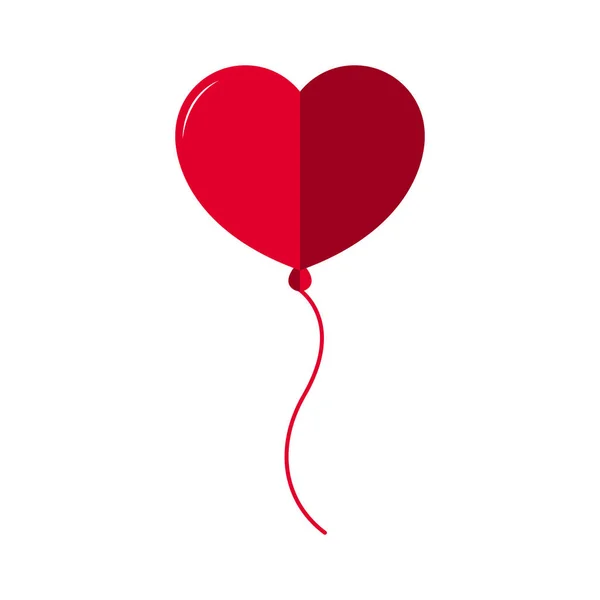 Ballon de coeur isolé — Image vectorielle