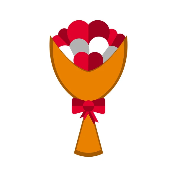 Bouquet de cœurs isolés — Image vectorielle