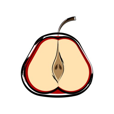 Robot resmini kesilmiş elma önden görünümü