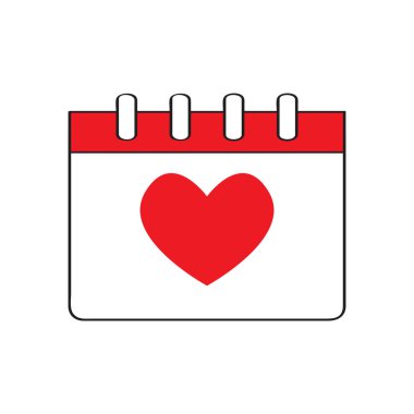 Takvim simgesini bir kalp