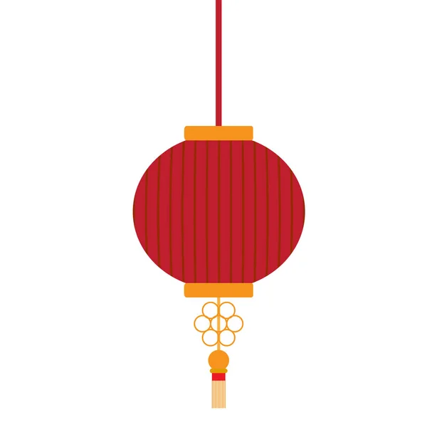 孤立的中国灯 — 图库矢量图片