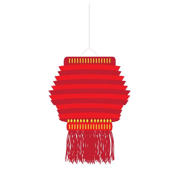 Lampe isolée chinoise — Image vectorielle