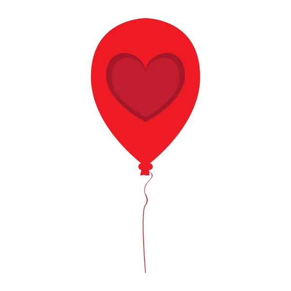 Ballon mit Herz — Stockvektor